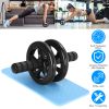 Ab Roller Wheel Fitness Exercise Wheel Roller w/ Knee Pad for Abs Workout Core Strength Exercise Home Gym