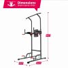 MURTISOL Power Tower Dip Station Pull Up Bar for Home Gym Strength Training Workout Equipment,330LBS Weight Capacity--YS