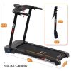 Folding Treadmill for Home - 2.5 HP Compact Electric Running Machine Fitness Walking Exercise Portable Treadmills for Space Saver Apartment Gym Office