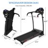 Folding Treadmill for Home Portable Electric Treadmill Running Exercise Machine Compact Treadmill Foldable for Home Gym Fitness Workout Jogging Walkin