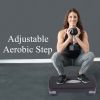 Aerobic exercise training step platform with adjustable height,black and gray