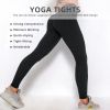Women TIK Tok Leggings Bubble Textured Butt Lifting Yoga Pants Black Small