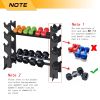 Dumbbell Rack, Weight Rack for Home Gym Dumbbell Storage Rack (Rack ONLY)