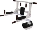 Wall Mounted Pull Up Bar Multi-Grip Dip Bar Multifunctional Power Tower Exercise Equipment Home Gym