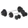 Weight Bench with Weight Rack, Barbell and Dumbbell Set 264.6lb