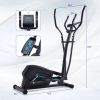 Elliptical Trainer Machine Upright Exercise Bike with 8-Level Magnetic Resistance for Home Gym Cardio Workout RT