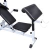 Weight Bench with Weight Rack, Barbell and Dumbbell Set 198.4lb