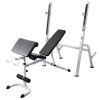 Workout Bench with Weight Rack, Barbell and Dumbbell Set 198.4lb