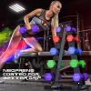 Colored Neoprene Coated Dumbbell Set with Stand