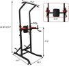 Bosonshop Power Tower Multi-Functional Pull Up Bar Dip Station Push Up Workout Exercise Equipment Height Adjustable Heavy Duty Strength Training Stand