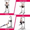 MURTISOL Power Tower Dip Station Pull Up Bar for Home Gym Strength Training Workout Equipment,330LBS Weight Capacity--YS