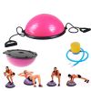 23" Yoga Half Ball Exercise Trainer Fitness Balance Strength Gym w/ Pump 440lbs Pink