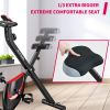 Murtisol 2-IN-1 Magnetic Upright Workout Bike with Arm Exercise Resistance Bands, LCD Monitor and Upgraded comfort seat, Foldable Exercise Bike with 8
