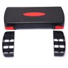 Aerobic exercise training step platform with adjustable height - balck red XH