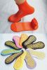 4 Pairs Adult Non-Skid Socks for Yoga Pilates Ballet Mens and Womens Comfy Slipper Socks