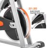 Indoor Cycling Bike Stationary, Belt Driven Smooth Exercise Bike with Oversize Soft Saddle and LCD Monitor