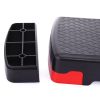 Aerobic exercise training step platform with adjustable height - balck red XH