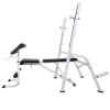 Workout Bench with Weight Rack, Barbell and Dumbbell Set 198.4lb