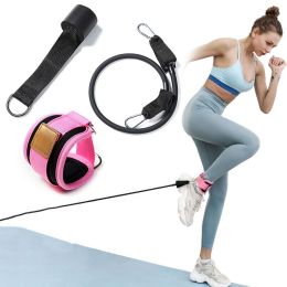 Door Buckle Pull Rope Leg Buttock Training Resistance Band Set Fitness Equipment (Color: Pink)