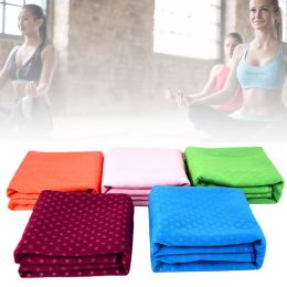Star Pattern Non-Slip Yoga Pilates Fitness Blanket Exercise Mat Cover Cloth (Color: Wine Red)