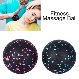 EVA Ball Yoga Fitness Roller Muscle Fascia Relax Body Foot Leg Neck Massager (Color: Black Pink)