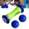 3Pcs Spiky Foot Roller Massage Ball Body Relax Pain Relief Back Leg Massager Set