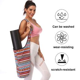 Fashion Casual Yoga Mat Carrier Canvas Fitness Sport Supplies Carry Shoulder Bag (Type: 1)