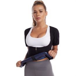 Fitness Tummy Slimming Sheath Body Shaper Corset Tops Weight Loss Running Shapewear (Color: Blue, size: S/M)