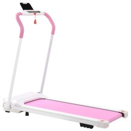 Home Fitness Exercise Portable Folding Electric Motorized Treadmill (Color: Pink, Type: Treadmill)