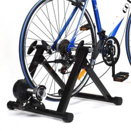 Indoor Fitness 8 Levels Adjustable Resistance Steel Bicycle Exercise Stand (Color: As show the pic, Type: Exercise & Fitness)