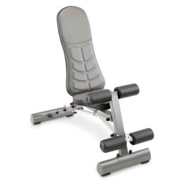 Home Gym Foldable Deluxe Utility Weight Bench (Color: GRAY, Type: Exercise & Fitness)