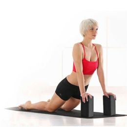 Free shipping Yoga Block  Pilates Foam Brick Stretch -Health -Fitness -Exercise- Gym (Color: BLACK)