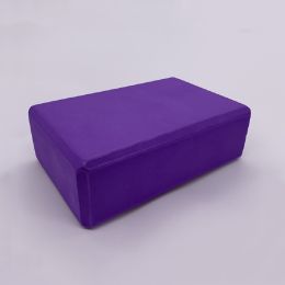 Free shipping Yoga Block  Pilates Foam Brick Stretch -Health -Fitness -Exercise- Gym (Color: Purple)