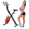Folding Stationary Upright Indoor Cycling Exercise Bike with Resistance Bands