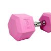 Rubber Coated Hex Dumbbell in Pairs Single