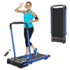 2 in 1 Under Desk Treadmill - 2.5 HP Folding Treadmill for Home, Installation-Free Foldable Treadmill Compact Electric Running Machine, Remote Control