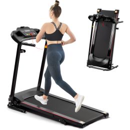 FYC Folding Treadmills for Home with Bluetooth and Incline, Portable Running Machine  Treadmills Foldable for Exercise Home Gym Fitness Walking Joggin (Color: Black(14.2 Belt))