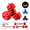 2 in 1 Adjustable  dumbbell and barbell set  33LB/44LB/66LB