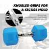 Rubber Coated Hex Dumbbell in Pairs Single