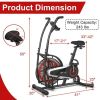 Display Unlimite Resistance And Adjustable Seat Upright Air Bike Fan Exercise Bike